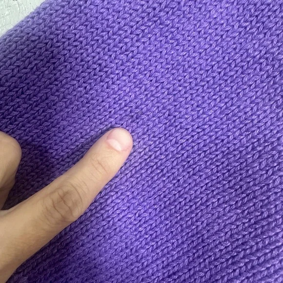 Vintage Recent‎ Works Purple Floral Pastel Short Sleeve Grannycore Sweater - Picture 7 of 8